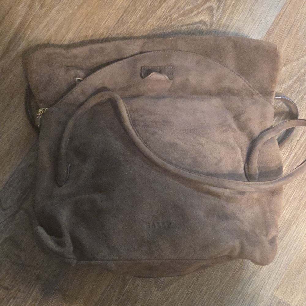 Bally Brown Suede Shoulder Bag
